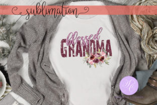 Blessed Grandma with Watercolor Flowers Illustrations