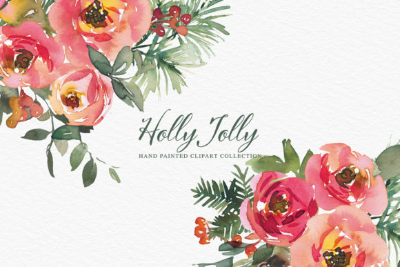 Christmas Watercolor Clipart Collection Freebies Review