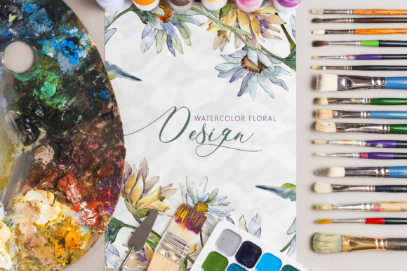 Daisy Watercolor PNG: Illustrations for Sellers