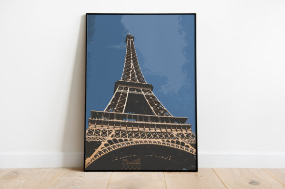 Eiffel Tower Poster Watercolor & Illustrations