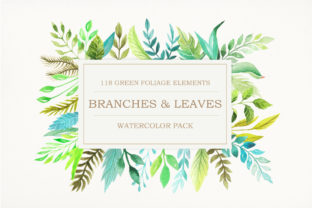 Watercolor Green Elements Pack: Fresh Illustrations