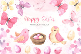 Watercolor Happy Easter Collection Illustrations
