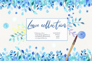 Watercolor Leaf Collection Clip Art & Illustrations