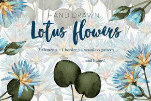 Watercolor Lotus Flowers Illustrations Review