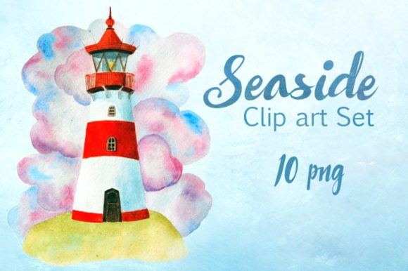 Watercolor Seaside Clip Art Set: Illustrations Review